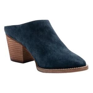 Blondo Womens Size 8.5M Black Suede Waterproof Norwich Slip On Mule Heel Sandals